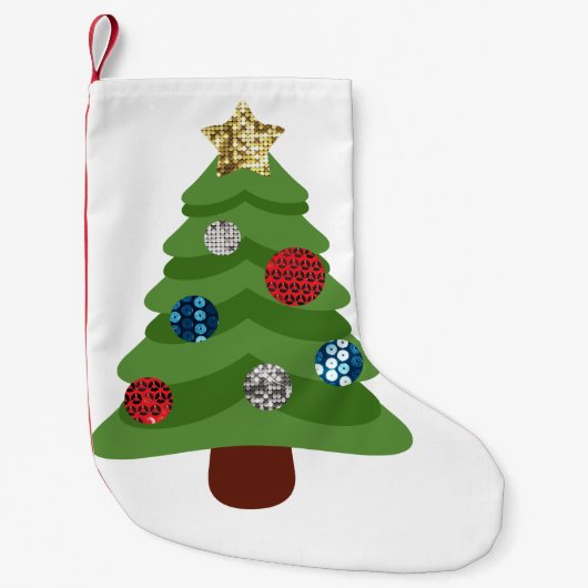 Petite Chaussette De Noël emoji noël arbre xmas stockage (Devant)