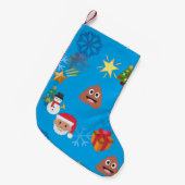 Petite Chaussette De Noël emoji poop noël xmas stockage (Devant (Accrochage))