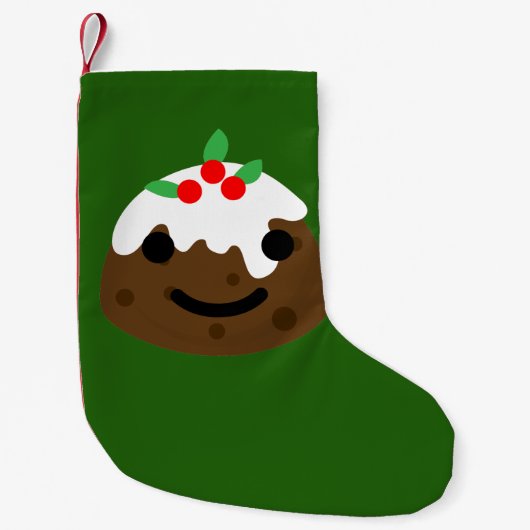 Petite Chaussette De Noël emoji pudding de Noël (Devant)