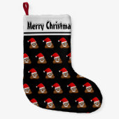 Petite Chaussette De Noël émoticônes de Noël émoji motif mignon (Devant)