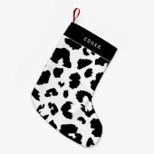 Petite Chaussette De Noël Empreinte de léopard (Devant (Accrochage))