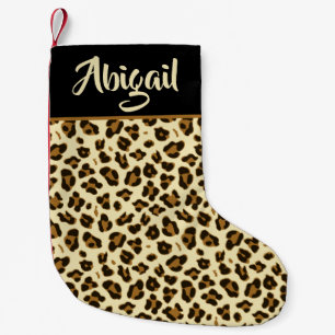 Petite Chaussette De Noël Empreinte de léopard à la mode - personnalisé