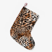 Petite Chaussette De Noël Empreinte de léopard africain sans couture (Devant (Accrochage))