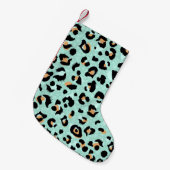 Petite Chaussette De Noël Empreinte de léopard, motif animal (Devant (Accrochage))