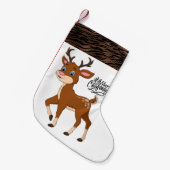 Petite Chaussette De Noël Empreinte de léopard Reindeer Christmas Stocking (Devant (Accrochage))