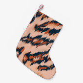 Petite Chaussette De Noël Empreinte de léopard : Textile Design sans joint. (Devant (Accrochage))