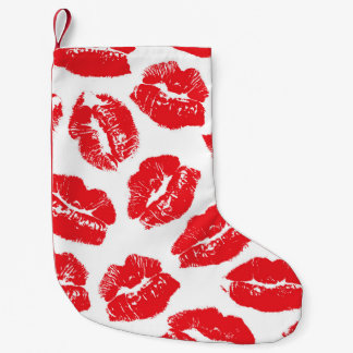Petite Chaussette De Noël Empreinte Kiss Lèvres rouges : Vintage sans fil