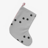 Petite Chaussette De Noël Empreintes de pattes (Devant (Accrochage))
