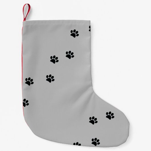 Petite Chaussette De Noël Empreintes de pattes (Devant)