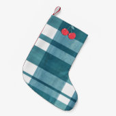 Petite Chaussette De Noël En vichy vert rétro (Devant (Accrochage))