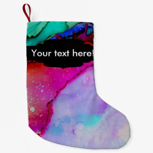 Petite Chaussette De Noël Encre verte pourpre rouge