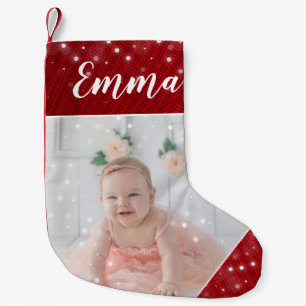 Petite Chaussette De Noël Enfants de Noël Personnalisés Photo Stocker
