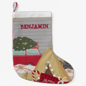 Petite Chaussette De Noël Enfants Noël Camping Aventure Cadeaux Aquarelle (Devant)