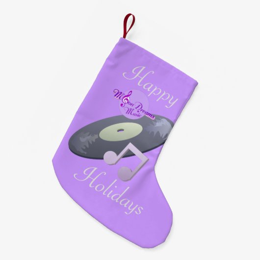 Petite Chaussette De Noël Enregistrement rétroactif Stocking de Noël violet (Devant (Accrochage))