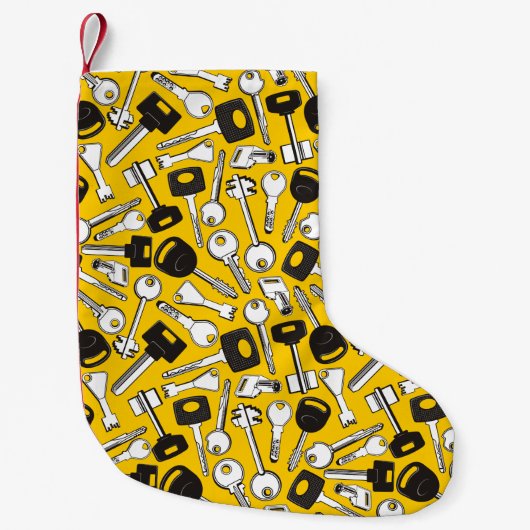 Petite Chaussette De Noël Ensemble de clés Arrière - plan (Devant)