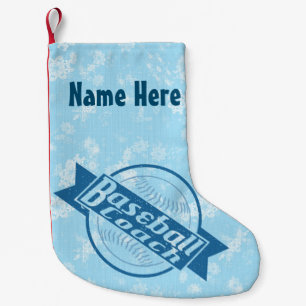Petite Chaussette De Noël Entraîneur de baseball sur mesure