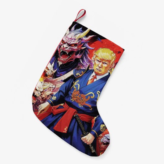 Petite Chaussette De Noël Epic Trump Samurai Anime (Devant (Accrochage))