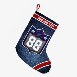 Petite Chaussette De Noël Équipe Red White et Blue American Football Sports