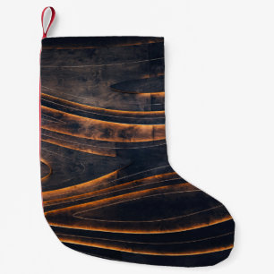 Petite Chaussette De Noël Escaliers en spirale noir et marron