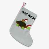 Petite Chaussette De Noël Escargot de Noël sur une tortue (Devant (Accrochage))