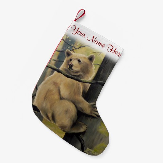 Petite Chaussette De Noël Esprit Ours Noël Stocking Kermode Stocking (Devant (Accrochage))