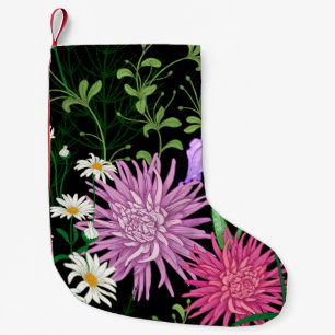 Petite Chaussette De Noël Eté Fleurs sauvages Croquis sans couture