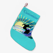 Petite Chaussette De Noël Été Surf Fun Thunder_Cove (Devant (Accrochage))