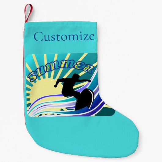 Petite Chaussette De Noël Été Surf Fun Thunder_Cove (Devant)
