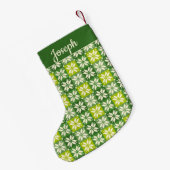 Petite Chaussette De Noël Étoile dorée rouge et verte (Dos (Accrochage))