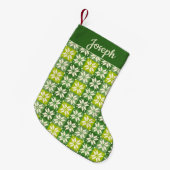 Petite Chaussette De Noël Étoile dorée rouge et verte (Devant (Accrochage))