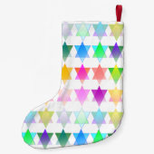 Petite Chaussette De Noël Étoiles de collage et d'arc-en-ciel de Chanukah (Dos)