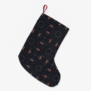 Petite Chaussette De Noël Étoiles Et Motif Spacship Unique