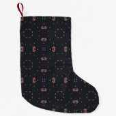 Petite Chaussette De Noël Étoiles Et Motif Spacship Unique (Devant)