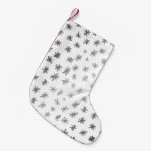 Petite Chaussette De Noël étoiles métalliques - argent (Devant (Accrochage))