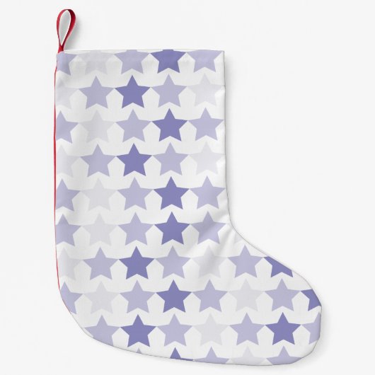 Petite Chaussette De Noël Étoiles Patriotique Blue Ombre (Devant)