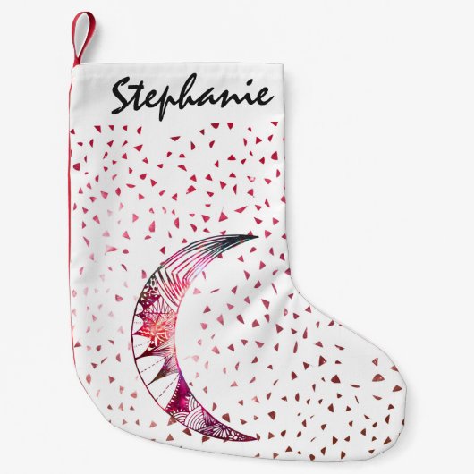 Petite Chaussette De Noël Étoiles tirées par la main d'abrégé sur nébuleuse (Devant)