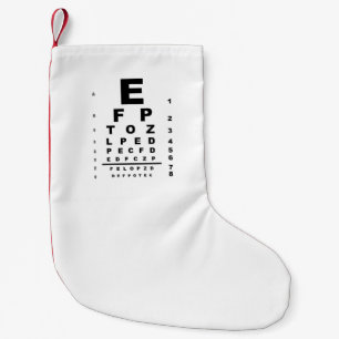 Petite Chaussette De Noël Examen du graphique de test oculaire
