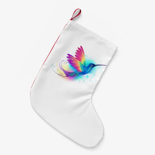 Petite Chaussette De Noël Exotic Rainbow Hummingbird (Devant (Accrochage))