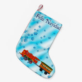 Petite Chaussette De Noël Express de Noël - Feliz Navidad (Devant (Accrochage))