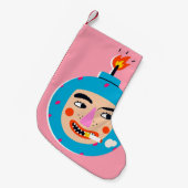 Petite Chaussette De Noël Face de boom Abstraite (Devant (Accrochage))