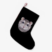 Petite Chaussette De Noël Face de hamster nain gris (Devant (Accrochage))