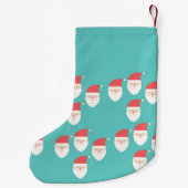 Petite Chaussette De Noël Face du Père Noël en bleu (Dos)