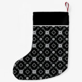 Petite Chaussette De Noël Fair Isle Floral Motif Rouge (Dos)