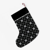 Petite Chaussette De Noël Fair Isle Floral Motif Rouge (Dos (Accrochage))