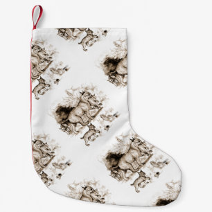 Petite Chaussette De Noël Famille Bobcat