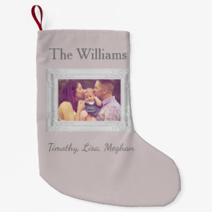 Petite Chaussette De Noël Famille dans le cadre photo Noël