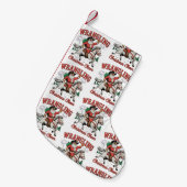 Petite Chaussette De Noël Fantaisie Noël Cheer Cowboy Père Noël Pays (Devant (Accrochage))