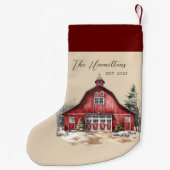 Petite Chaussette De Noël Farmhouse Country Custom (Dos)