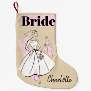 Petite Chaussette De Noël Fashion Bride Neutral Bride bas multi-dos