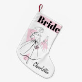 Petite Chaussette De Noël Fashion Bride Pink Bride bas multi-dos (Devant (Accrochage))